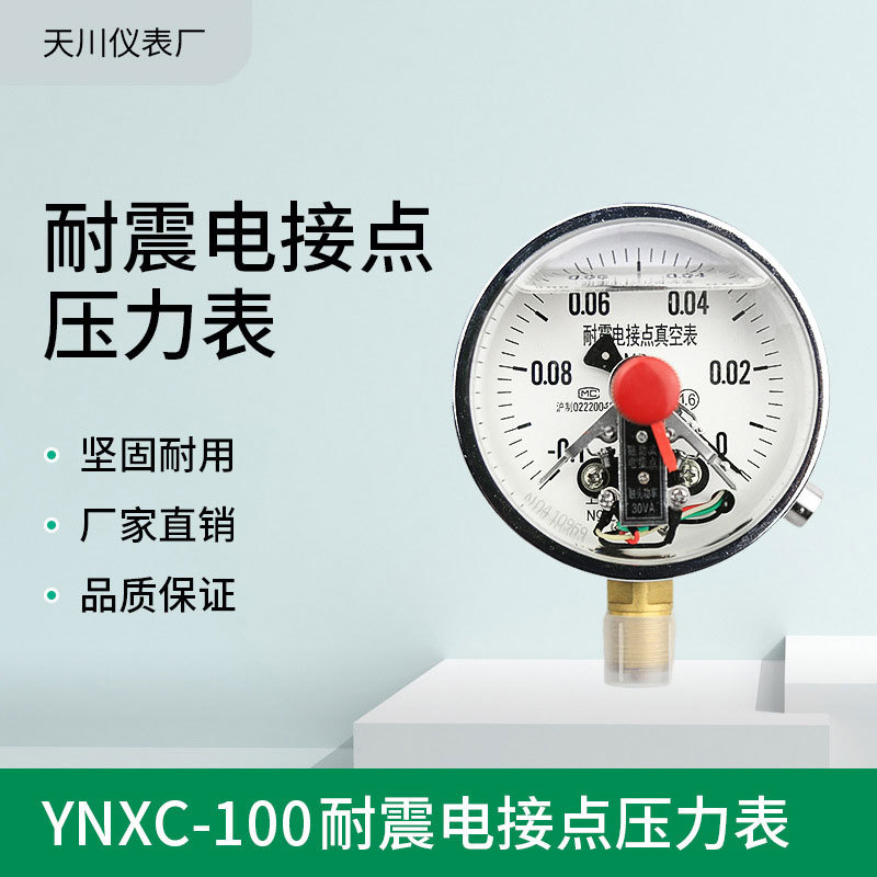 电接点压力表YNXC100耐震磁助式径向标准螺纹M20*1.5触点电压30VA