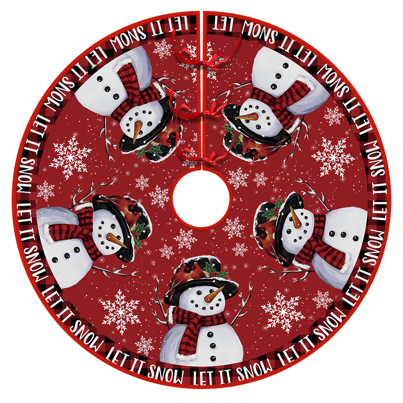 クリスマスの木のスカートの雪だるまのクリスマスの祝日のパーティーは木のスカートのヘラジカのクリスマスツリーの装飾の木のスカートを飾ります。|undefined