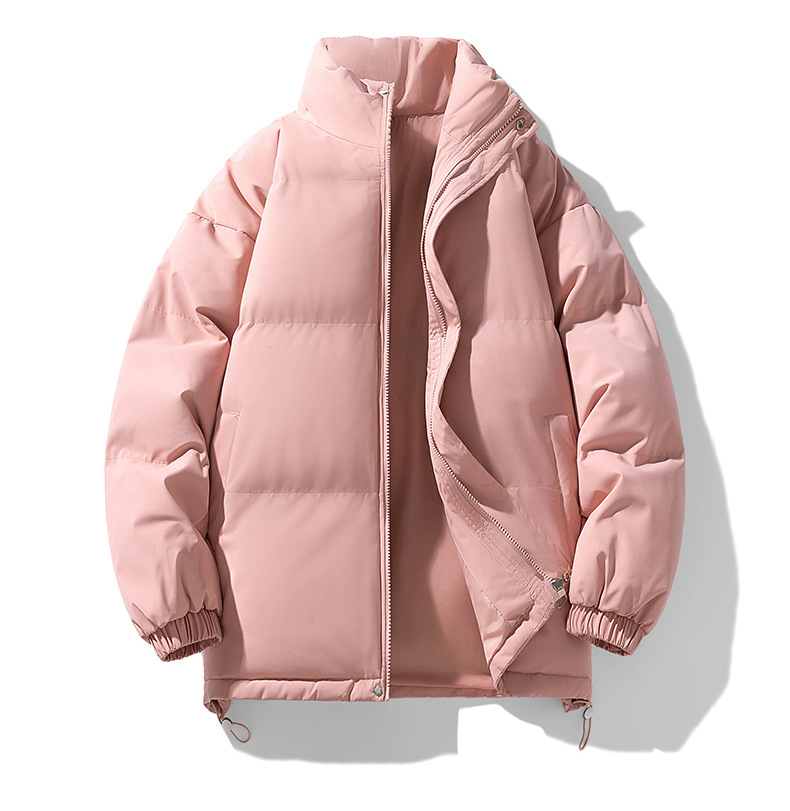 Stehkragen Herrenmantel Winter 2024 Neues Brot Amerikanische Trendmarke Baumwolljacke Paar-Outfit_voghion.com