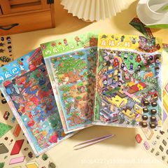 Xinyuyan 16.0 風景ステッカー特大バージョンライブビルミニチュアシーン DIY 素材スタッキングハンドブックステッカー
