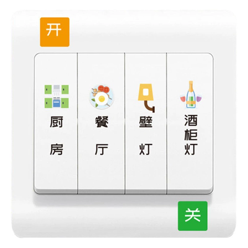 Наклейка с логотипом переключателя светящаяся Бытовая лампа наклейка с логотипом распределительная коробка этикетка наклейка креативная панель розетки индикатор Настенная Наклейка