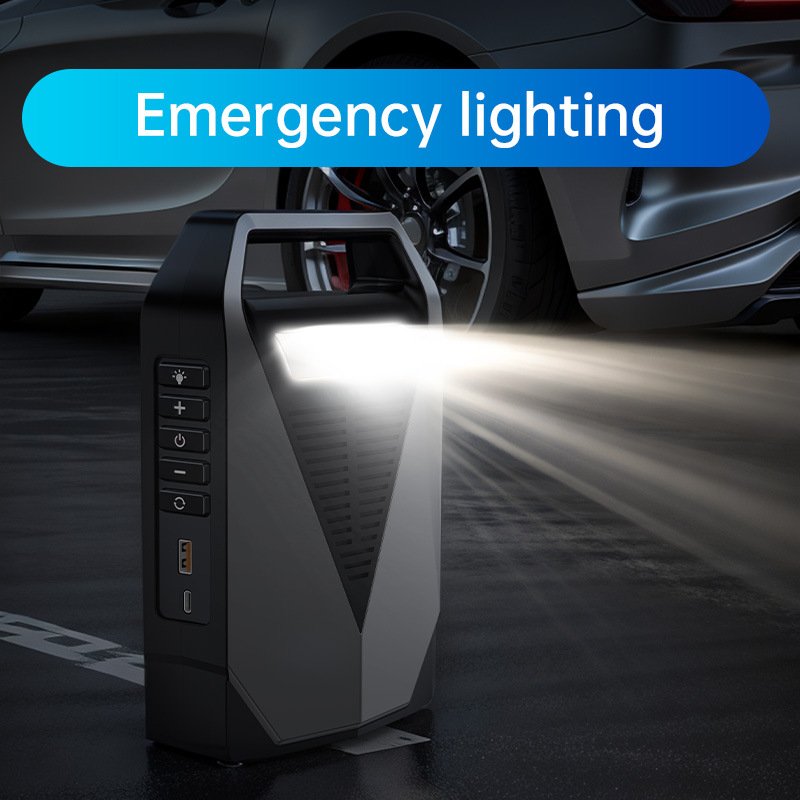 Car Emergency Jump Starter, Air Pump, All-In-One Power Bank, Multifunctional Portable Battery Jump Starter, Cross-Border