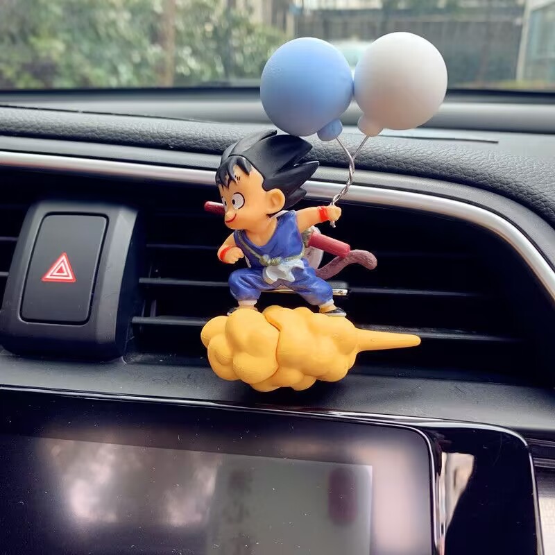 Dragon Ball Flying Wukong Decoración de clip de salida de aire de coche Aromaterapia Decoración de coche de anime lindo Decoración de coche