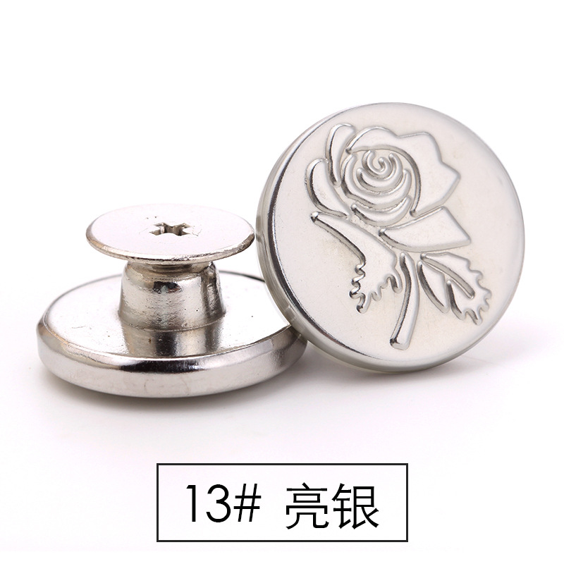 Botón de los pantalones vaqueros botón de la cintura ajustable desmontable modificación de la cintura artefacto redondo hebilla de metal pantalones fijos