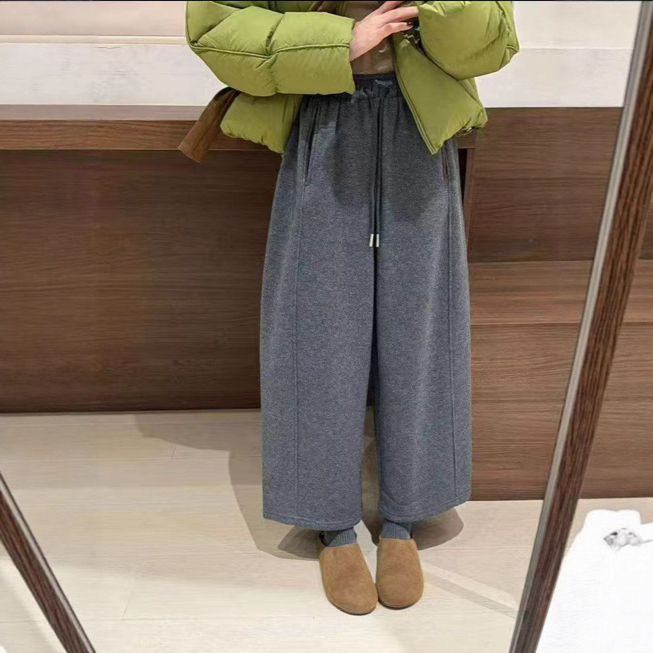 预2585（加奥利绒）超百搭奶奶版型卫裤-不退换