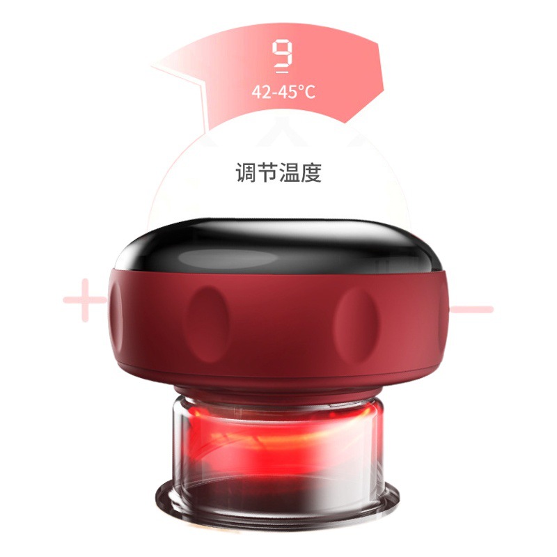 Vacío inteligente cupping instrumento de raspado respiración eléctrica calefacción raspado instrumento meridiano dragado masajeador raspado instrumento