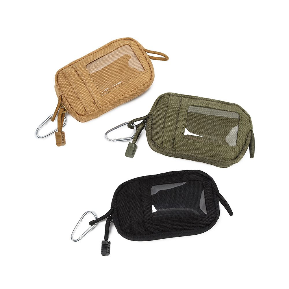 Cross-border tactical card case portable mini money pouch outdoor waterproof sports zipper small bag wholesale