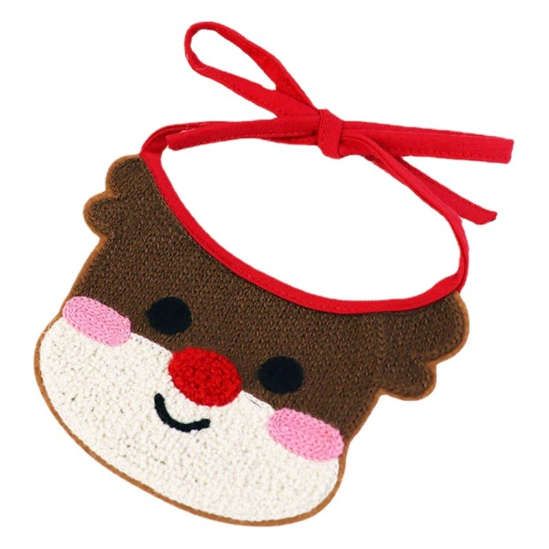 Новый Кот Маленькая Собака Вязаный Шерстяной Скользкий Полотенце Снеговик Нагрудник Милый Мультфильм Pet Шарф