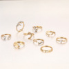 Golden fashionable ring, set, European style, suitable for import
