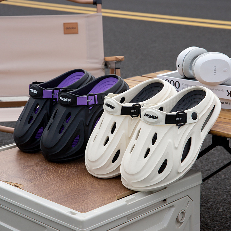 Croc Shoes Men's Summer New Eva Anti-Odor Anti-Slip Thick-Soled Wear-Resistant Outer Wear Men's Driving Hole Sandals