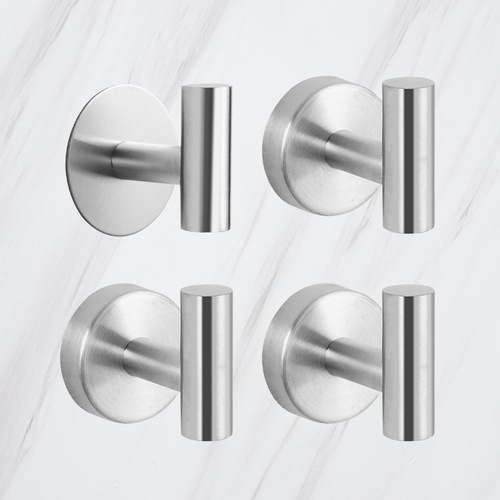 Amazon wall 304 clothes hook single hook bathroom towel clothes stainless steel coat hook metal hook