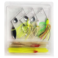 Lure set 12g heart-shaped spinnerbait Hushu Lao 17g willow leaf teardrop spinnerbait artificial bait set wholesale
