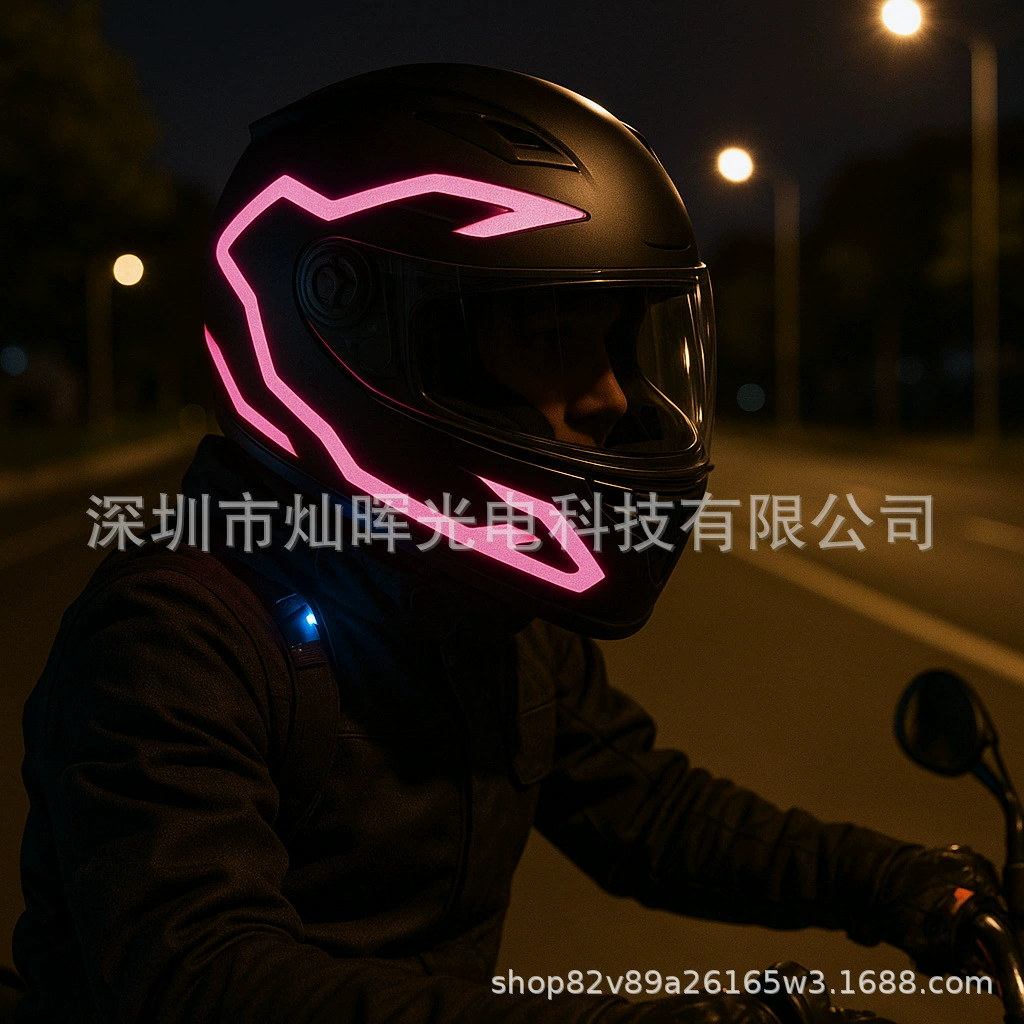 Светящаяся полоса для мотоциклетного шлема, светодиодная полоса для мотоциклетного шлема, светящаяся полоса для шлема, завод-изготовитель светящихся полос для шлема