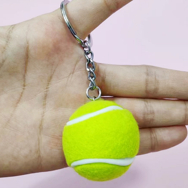 クロスボーダー4cmサッカーキーホルダーバスケットボールストラップ学生カバン掛け飾りスポーツグッズプレゼントテニスラグビー掛け