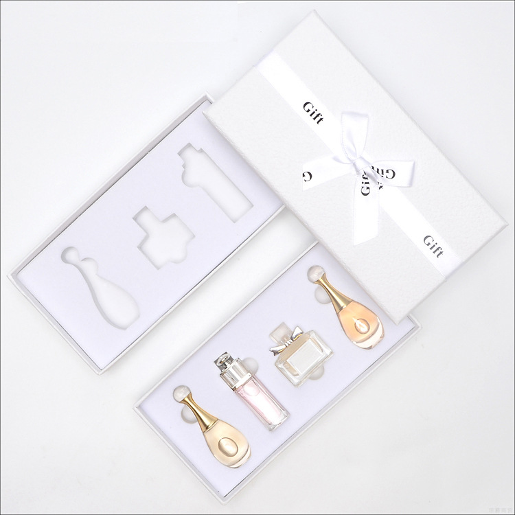 19x10x4米白三/四件套香水盒套装 香水包装盒 纸盒 收纳盒 礼品盒