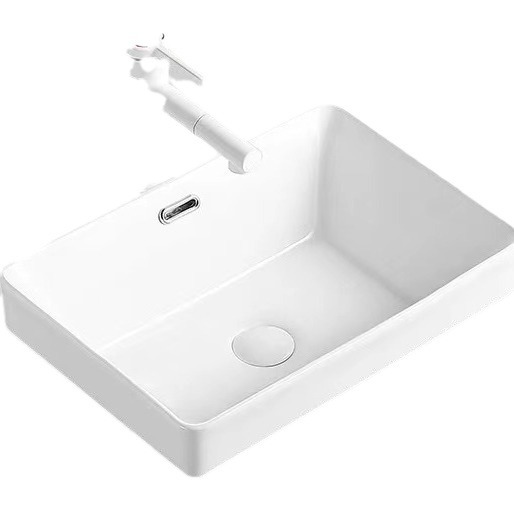 lavabo cerámico semicrustado lavabo lavabo de baño hotel lavabo rectangular lavabo balcón lavabo