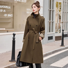 超好看风衣羽绒服女收腰2025冬季新款设计感气质白鸭绒外套B5203