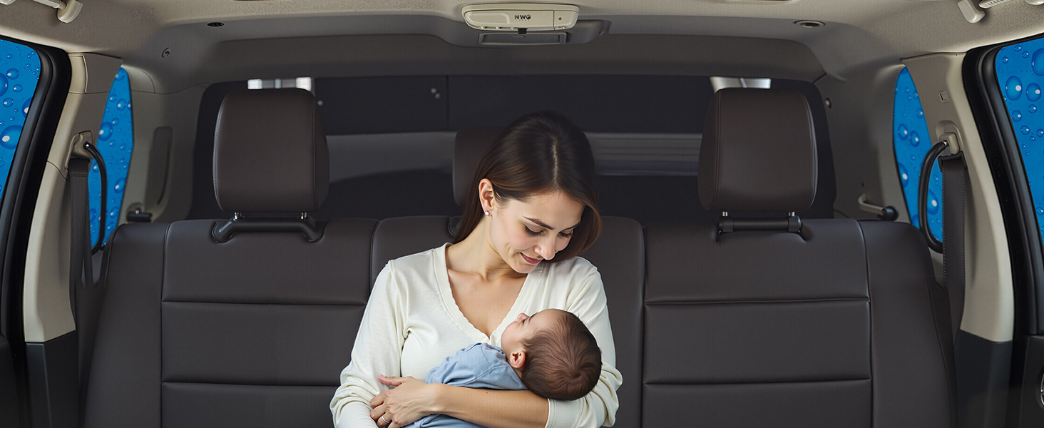 Cross-Border Single-Layer Sun Protection Retractable Magnetic Car Curtain Magnet Car Sunshade Water Drop Car Sunshade Side Shield