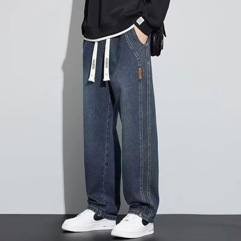 American Retro Jeans for Men, New Style 2026 Spring and Autumn, American Trendy Brand Wide-Leg Straight Loose Casual Pants American Retro Jeans for Men, New Style 2026 Spring and Autumn, American Trendy Brand Wide-Leg Straight Loose Casual Pants