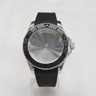 Stainless Steel 40MM Yacht Magnifier Case Strap Bottom/Dense Bottom Suitable for NH35/NH36 Movement