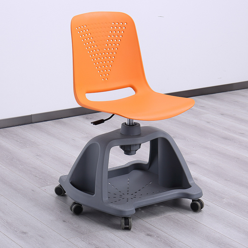 Fábrica al por mayor silla giratoria de entrenamiento de 360 grados aula inteligente Mesa de color moderna y silla integrada con mesa Silla de entrenamiento de tablero image 11