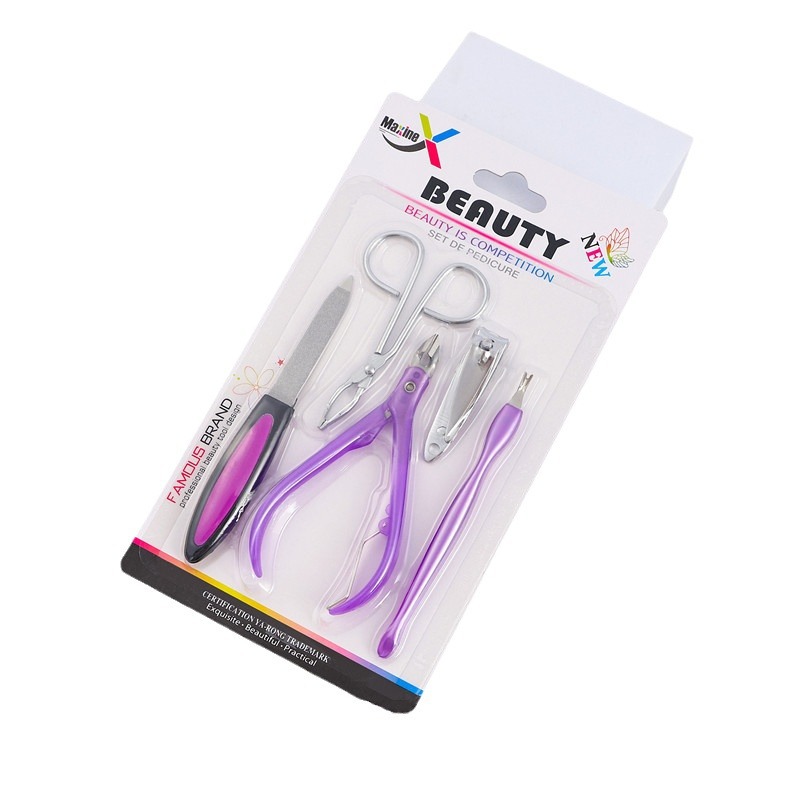 YARONG fabricante de cuchillo de pedicura conjunto de manicuras para limpiar la piel gruesa y dura de las uñas de los pies en el conjunto de tarjetas de aspiración de uñas de los pies