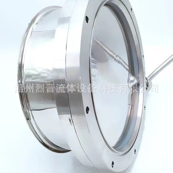 不锈钢手动真空粉体蝶阀带翻边快装负压粉料螺丝安装翻边快装蝶阀