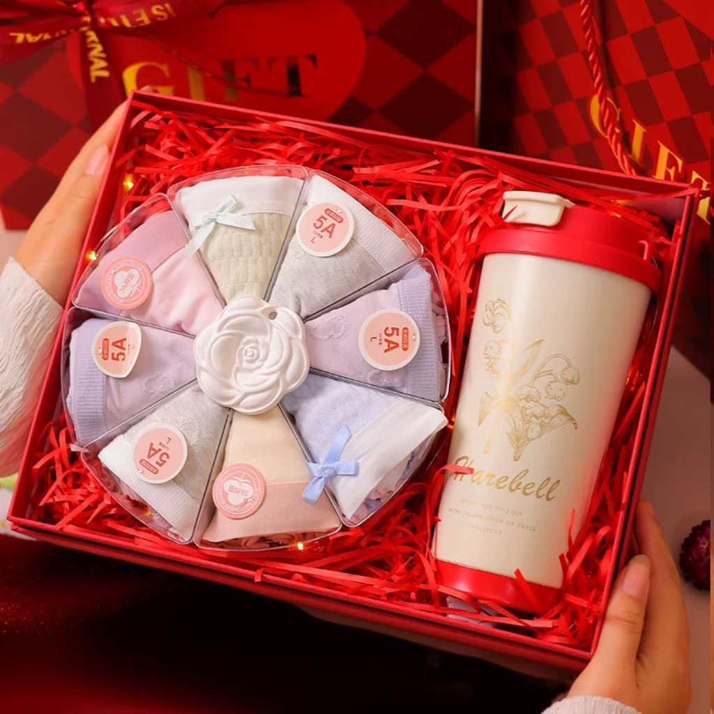 Regalo de cumpleaños para el día de la diosa del 8 de marzo, pastel de calzoncillos, caja de regalo con traje de regalo para su mejor amiga, novia y esposa