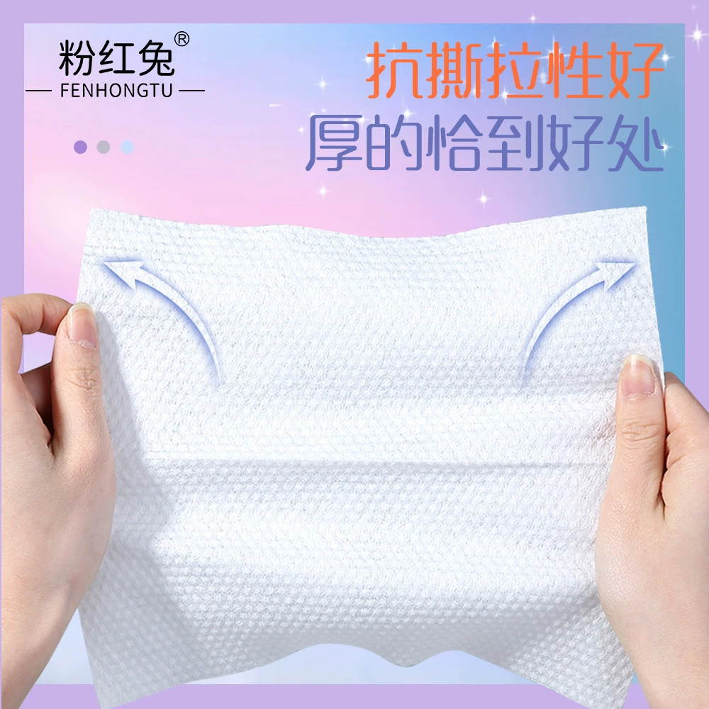 Палочка с розовой кроличьей жемчужнойPattern умывательная салфетка одинарного применения, толстая, двойного использования сухая/мокрая хлопковая салфетка F001