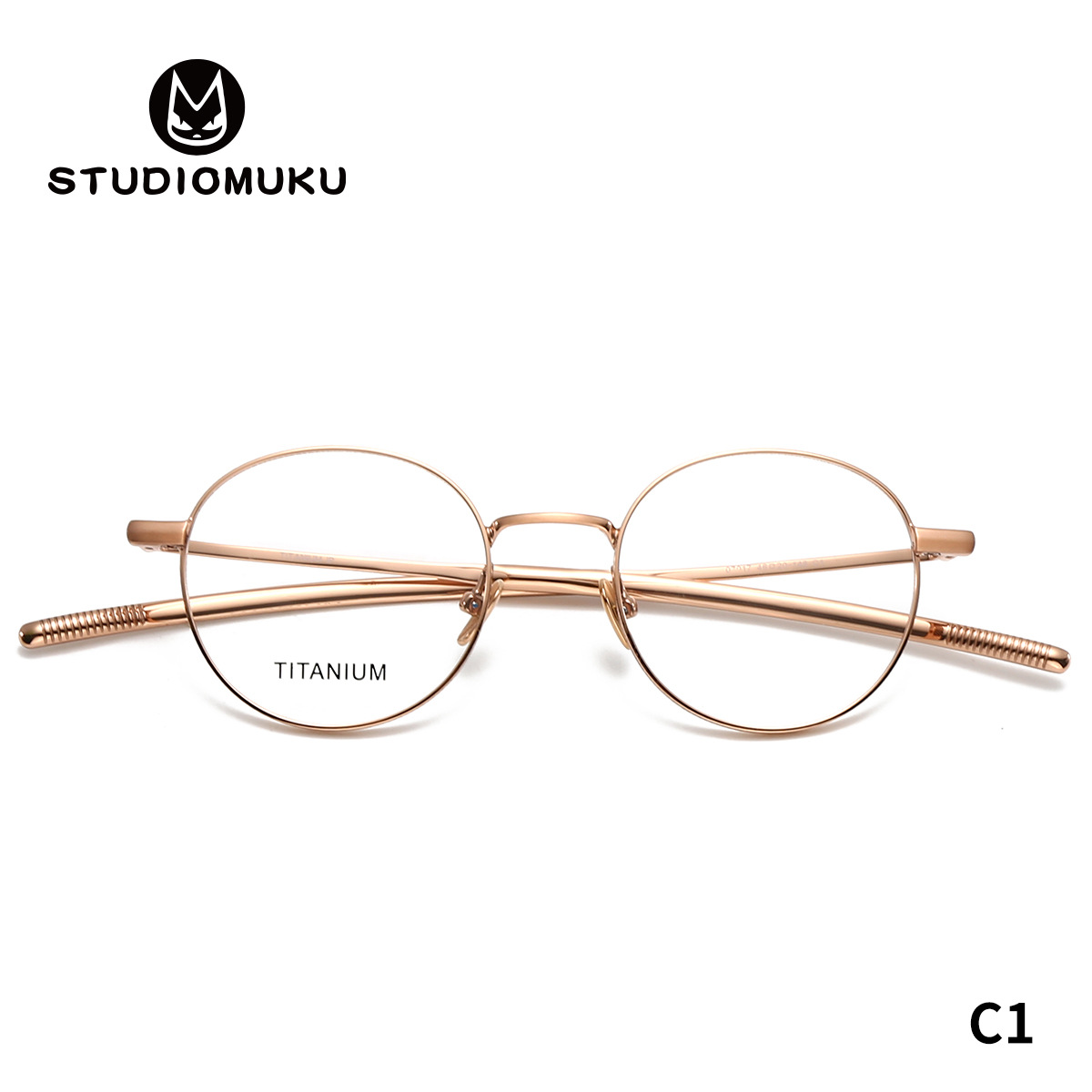 STUDIOMUKU gafas de madera cool ultra ligera cómodas retro marco de gafas de mujer borde grueso cómodas gafas redondas para hombres