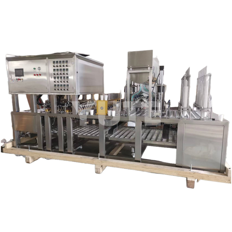 全自动塑杯灌装机 一出四杯用于酸奶酱料果汁 八宝粥等灌装封口