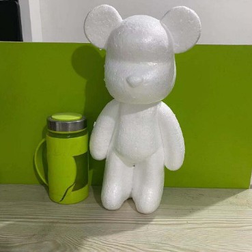 Oso de espuma directo de fábrica blanco DIY material de arreglo floral hecho a mano Día de San Valentín Rosa oso con juguete