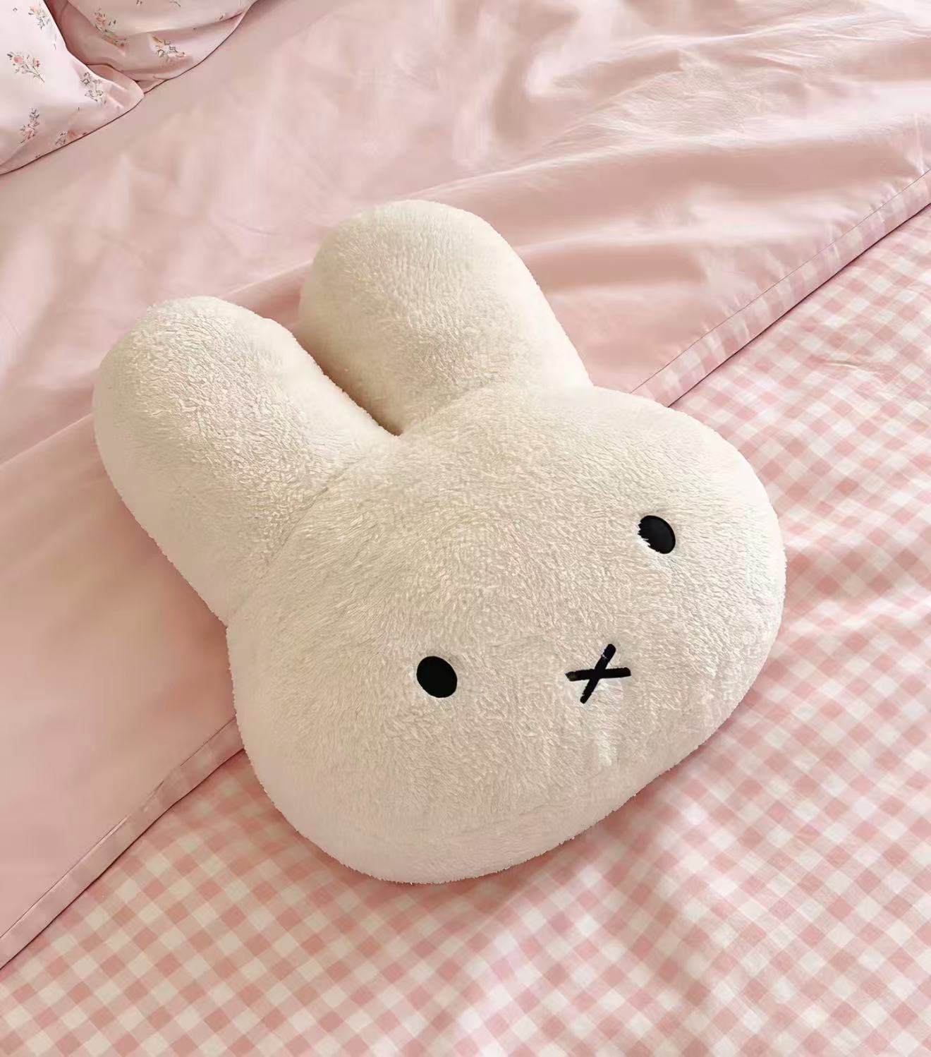 Miffy Rabbit Doll Rabbit Head Pillow Bear Head Cushion Dormitory Bedside Cushion Office Chair Cushion Nap Pillow Wholesale