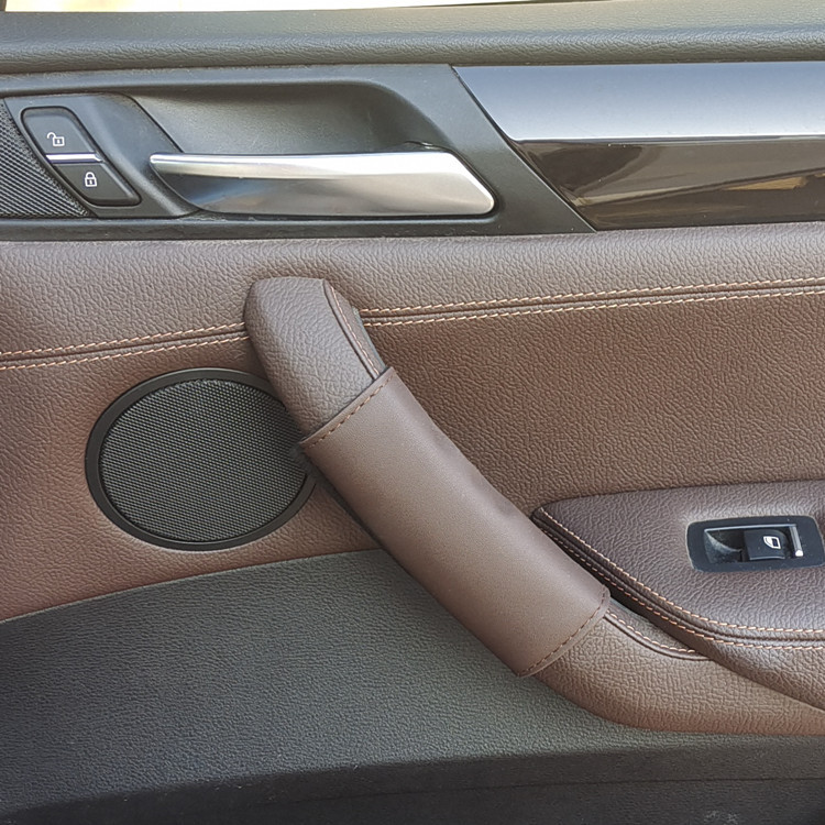 Car Door Inner Handle Gloves, Wear-Resistant Scratch Protective Cover, Nappa Leather All-Season Car Door Roof Handle Protective Cover