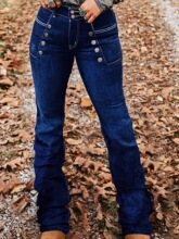 Z 30936LMulti-button cuffed skinny pants ��Ŧ�۾���С�ſ���