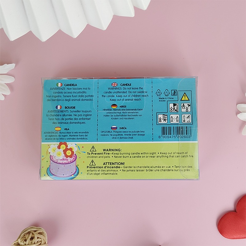 Handmade Craft Birthday Flower Paraffin Party Candle 1 Set