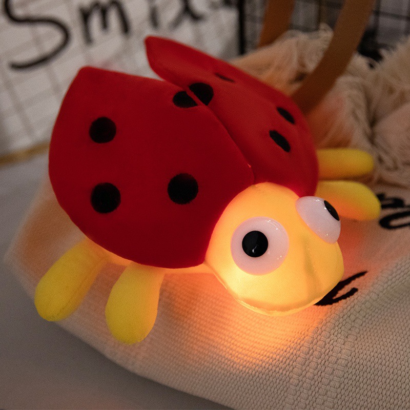 Cute abeja de color luciérnagas siete estrellas mariposas series de insectos luminosos muñecas de peluche muñecas de insectos image 6