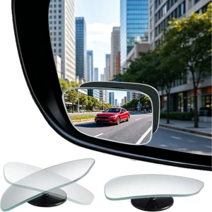 Blind Spot Mirror 2-Pack High-Definition Frameless Convex Glass for Wide-Angle Vision and Safer Lane Changes