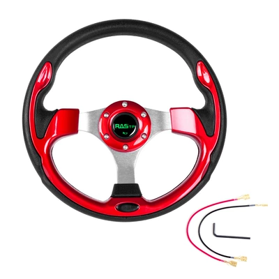Cross-Border Car Modification Accessories Aluminum Steering wheel - red