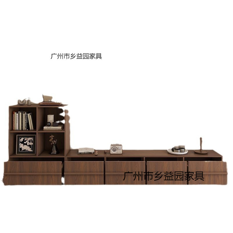 实木中古风电视柜落地客厅家用复古骨骼门收纳储物柜卧室落地边柜|undefined