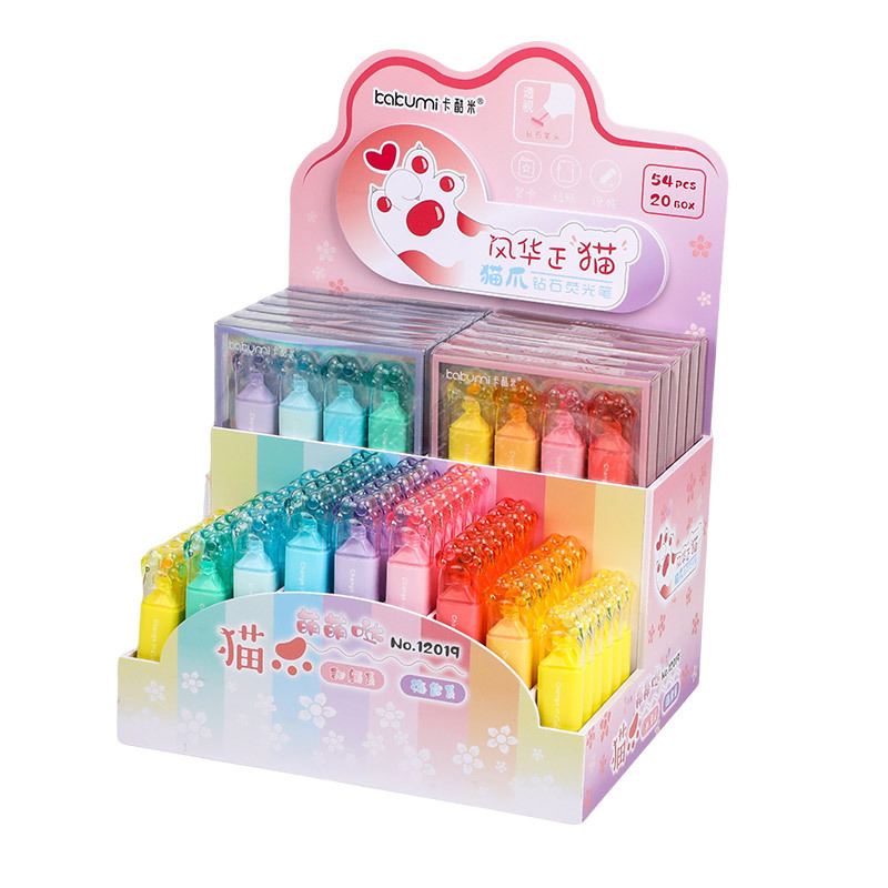 Resaltador titular estudiante diario pluma serie marcado pluma Bloqueo de color sin bloqueo palabras macaron color resaltador traje