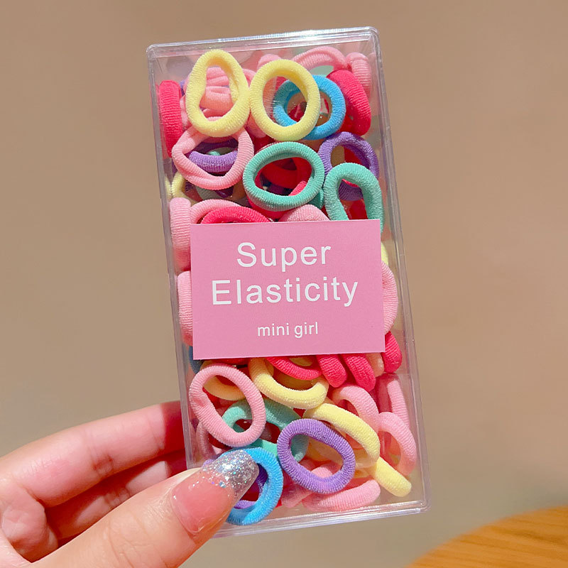 Banda de goma para niños cabeza de corbata femenina chica de alto aspecto no duele el pelo trenza de bebé cabeza cuerda chica Cola de Caballo banda de goma anillo de goma