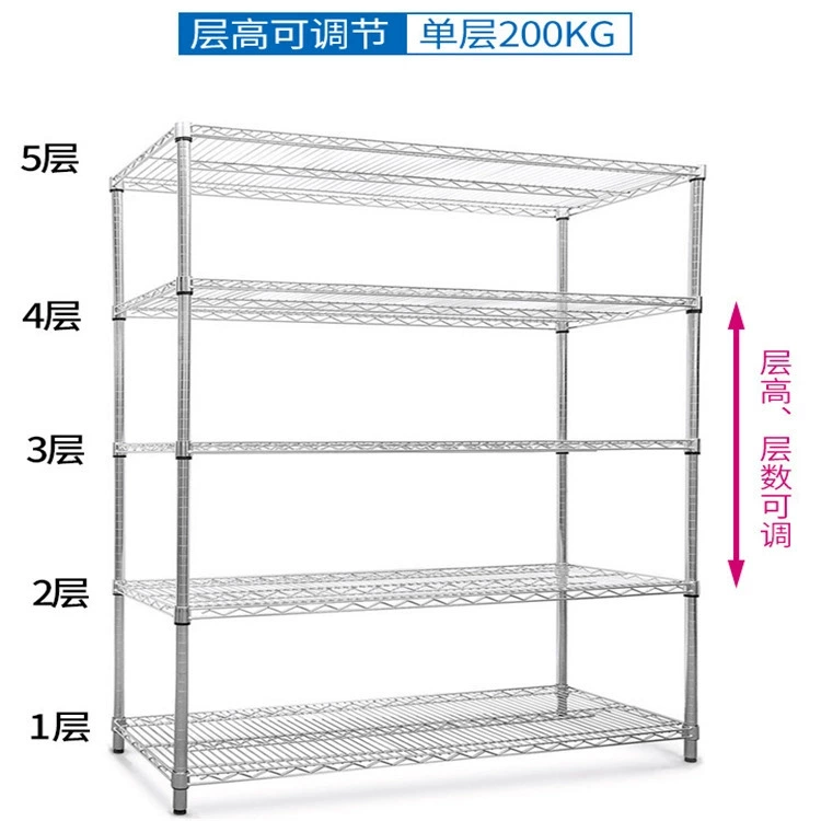 Складские стеллажи из нержавеющей стали, бытовые колесные стеллажи из проволочной сетки, мобильные стеллажи для хранения, стеллажи из хромированного материала, выставочные полки
