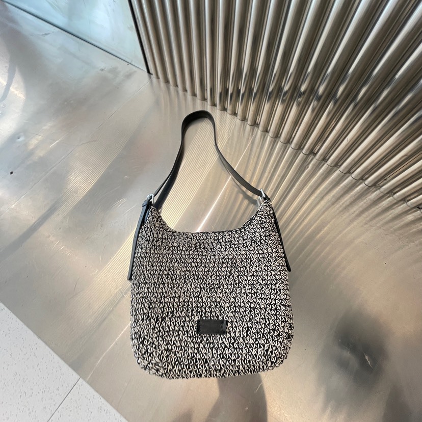 Hand-Woven Wax Cord Women's Bag 2026 New Arrival Trendy Cowhide Shoulder Underarm Bag Vacation Style Handbag - Thumbnail 4