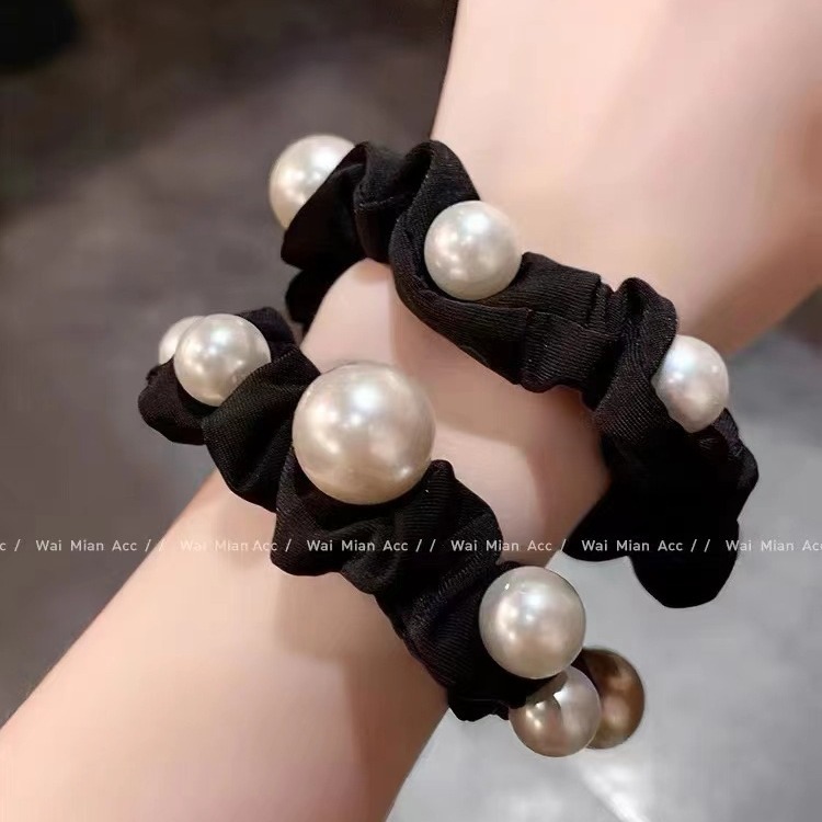 Elegant hair rope pearl, accessory, Korean style