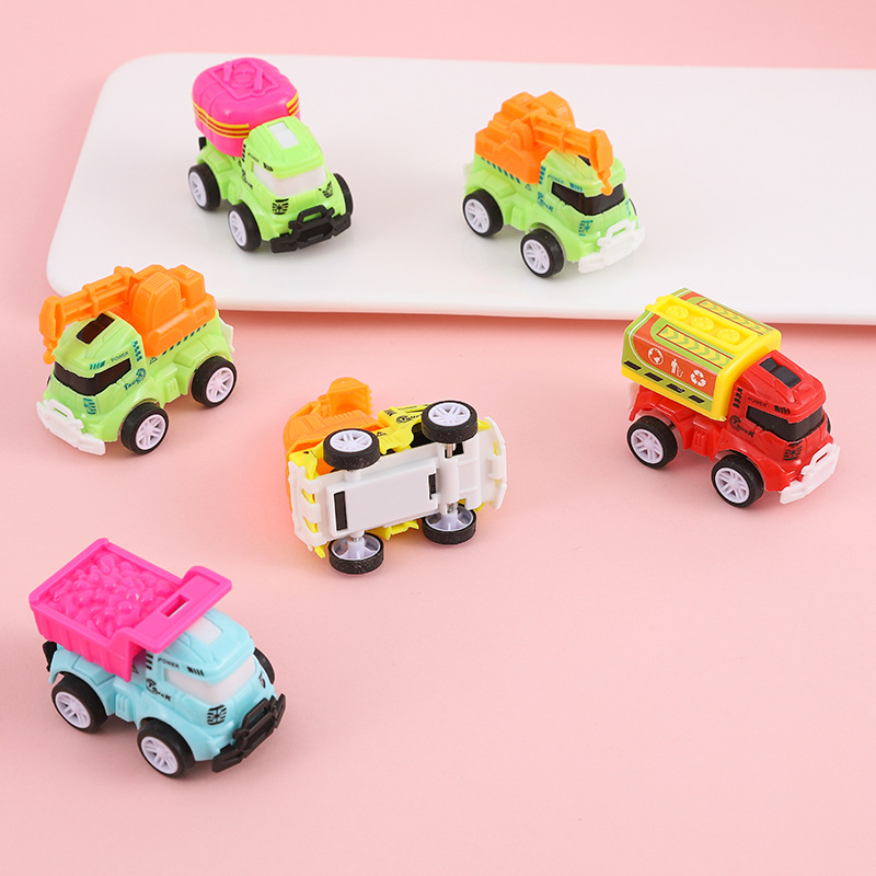 Coche de ingeniería de retroalimentación mini inercia niños niños coches pequeños presionar juguetes de jardín de infantes al por mayor juguetes