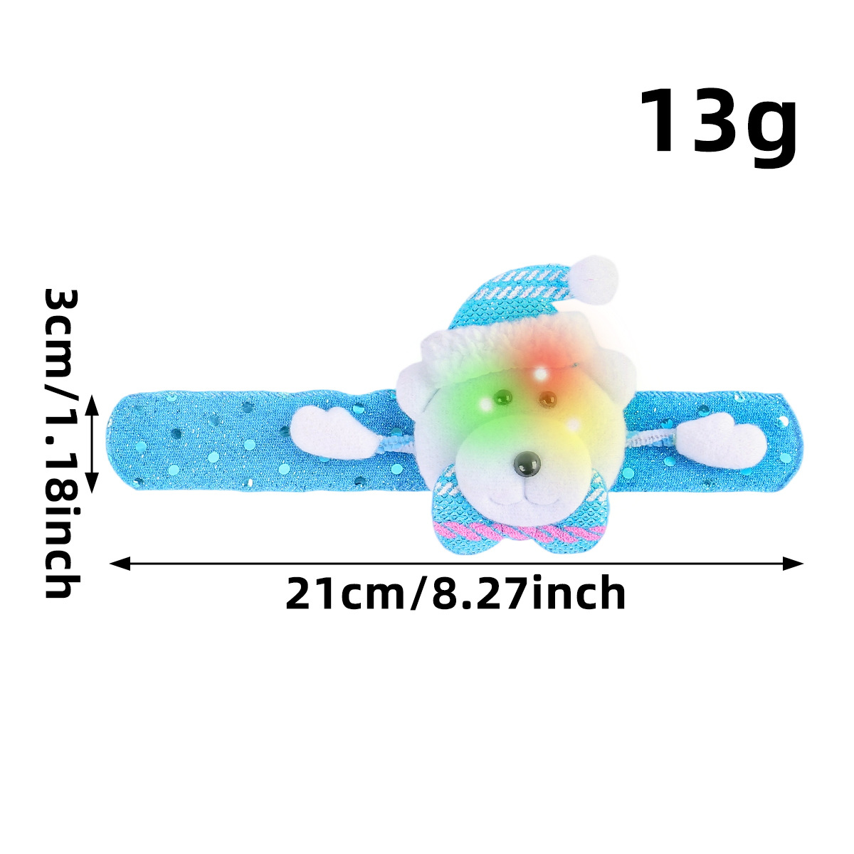 Hong Kong amor Santa Claus oso raqueta anillo lindo niños franela pulsera luminosa Navidad anillo regalo