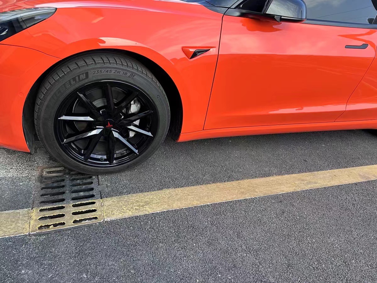 Suitable for Tesla model3 hub cover 18 inch models with hub spider web hub cover protection ring decoration