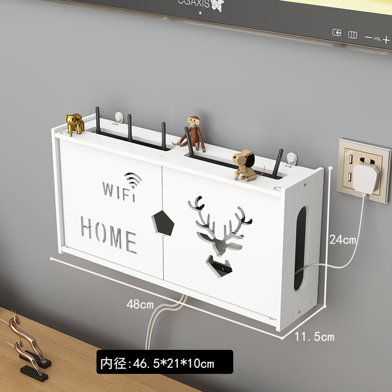 Creativo Punch-free rack de almacenamiento de pared TV Set-Top Box rack de pared dormitorio sala de estar router caja de almacenamiento al por mayor