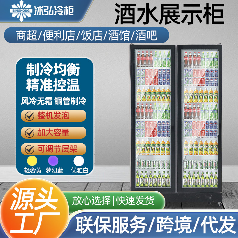 网红酒水柜 冷藏保鲜柜酒吧ktv酒水柜高端啤酒展示柜 商用红酒柜